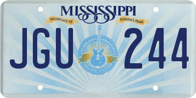MS license plate JGU244