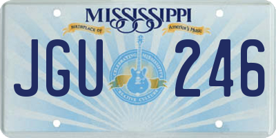 MS license plate JGU246