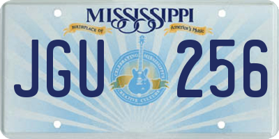MS license plate JGU256