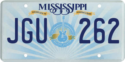 MS license plate JGU262