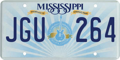 MS license plate JGU264