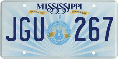 MS license plate JGU267
