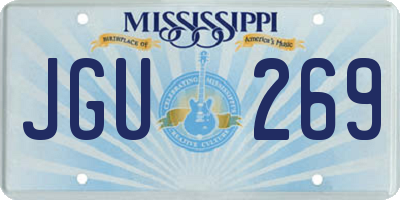 MS license plate JGU269