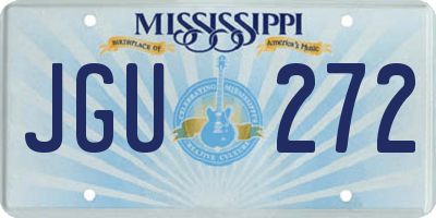 MS license plate JGU272