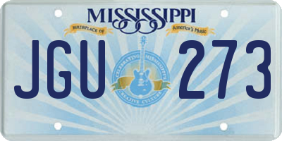 MS license plate JGU273
