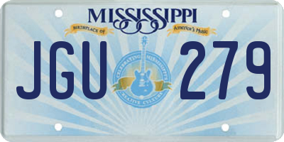MS license plate JGU279