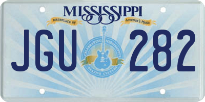 MS license plate JGU282