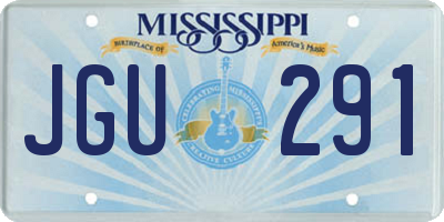 MS license plate JGU291