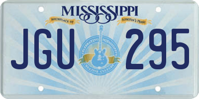 MS license plate JGU295