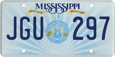 MS license plate JGU297