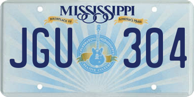 MS license plate JGU304