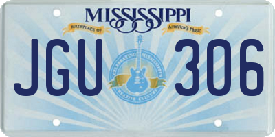 MS license plate JGU306
