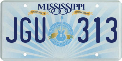MS license plate JGU313