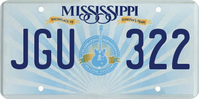 MS license plate JGU322