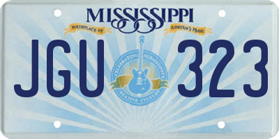 MS license plate JGU323