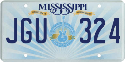 MS license plate JGU324