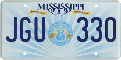 MS license plate JGU330