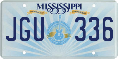MS license plate JGU336