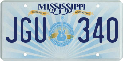 MS license plate JGU340
