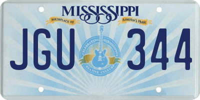 MS license plate JGU344