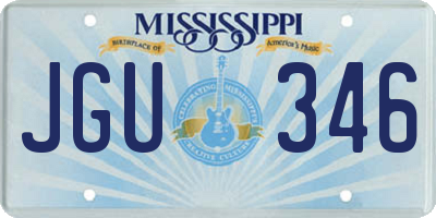 MS license plate JGU346