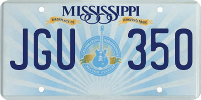 MS license plate JGU350