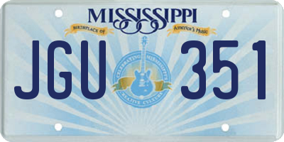MS license plate JGU351