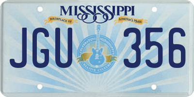 MS license plate JGU356