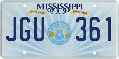 MS license plate JGU361