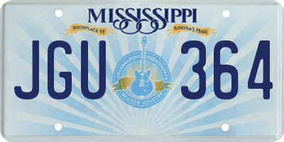 MS license plate JGU364