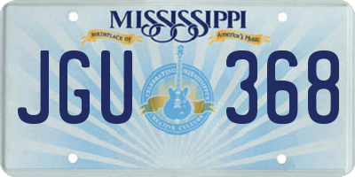 MS license plate JGU368