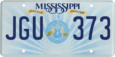 MS license plate JGU373