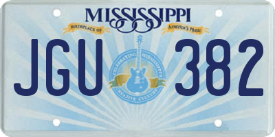 MS license plate JGU382