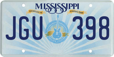 MS license plate JGU398