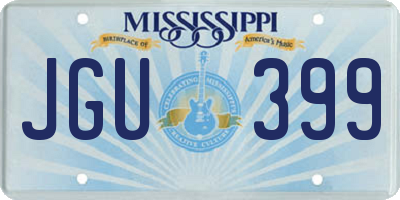 MS license plate JGU399