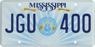 MS license plate JGU400