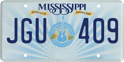 MS license plate JGU409