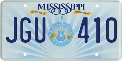 MS license plate JGU410