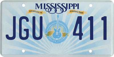 MS license plate JGU411