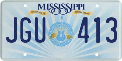 MS license plate JGU413