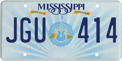 MS license plate JGU414