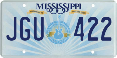 MS license plate JGU422