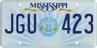 MS license plate JGU423