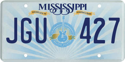 MS license plate JGU427