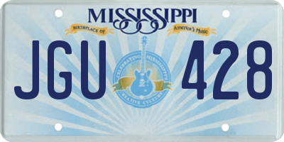 MS license plate JGU428