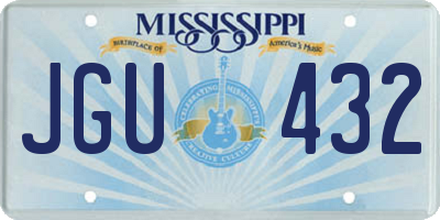 MS license plate JGU432