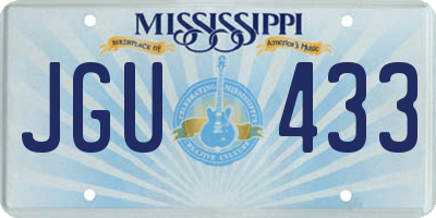 MS license plate JGU433