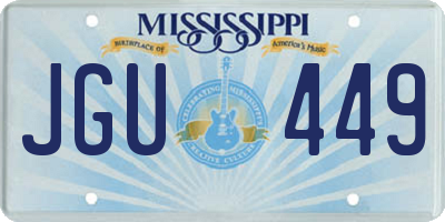 MS license plate JGU449