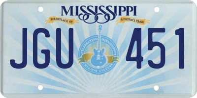 MS license plate JGU451