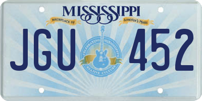 MS license plate JGU452